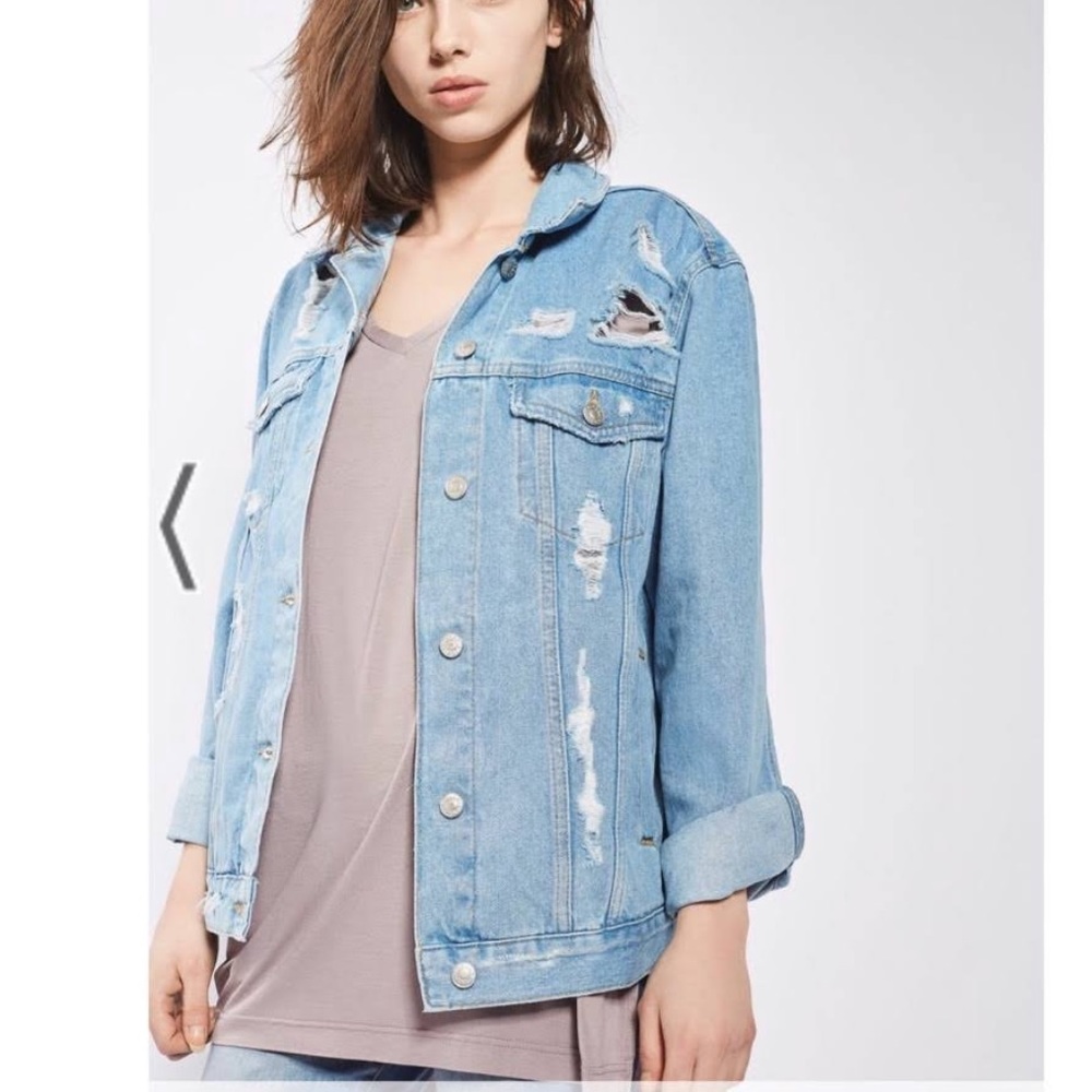 Topshop Denim graffiti jacket - Picture 2 of 6
